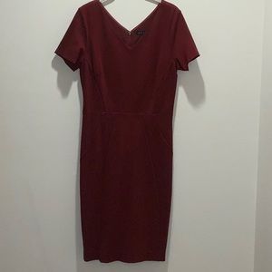 💥50% OFF💥Brooks Brothers Ponte-Knit V-Neck Dress